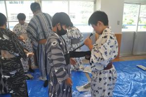 浴衣着付け体験3