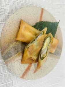 令和7年10月サバのしそチーズ春巻き