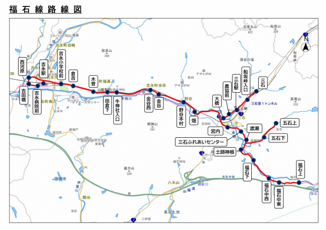 市営バス福石線路線図