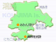 鴻島の地図