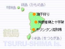 鶴島の地図